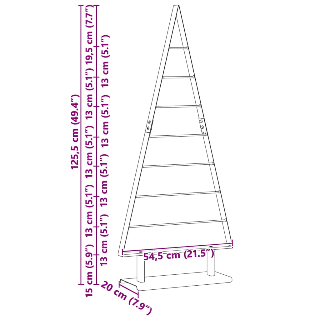 Metall Juletre Med Stativ Svart 125 Cm Stål