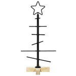 Metall Juletre Med Stativ Svart 60 Cm Pulverlakkert Stål