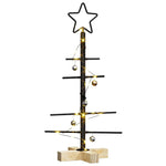 Metall Juletre Med Stativ Svart 60 Cm Pulverlakkert Stål