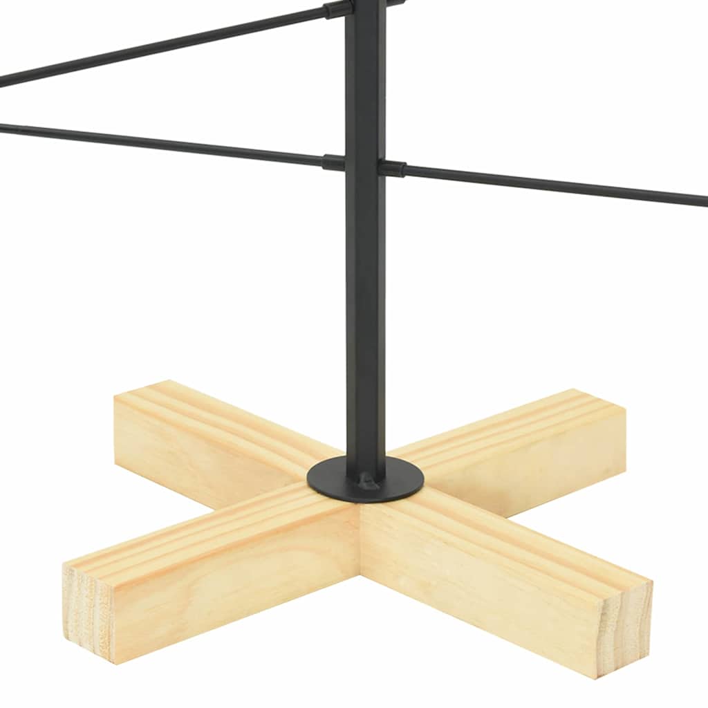 Metall Juletre Med Stativ Svart 90 Cm Pulverlakkert Stål