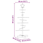 Metall Juletre Med Stativ Svart 90 Cm Pulverlakkert Stål