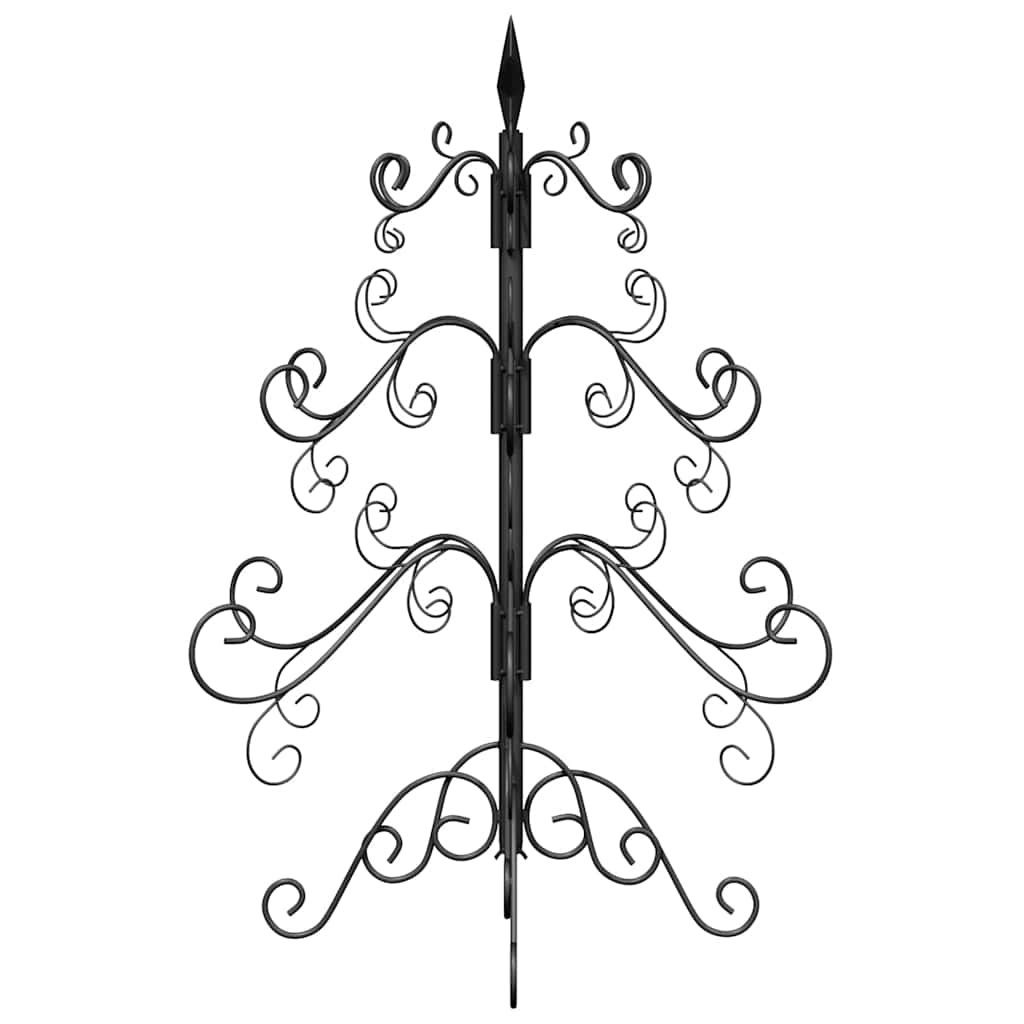 Metall Juletre Med Stativ Svart 60 Cm Pulverlakkert Stål