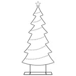 Metall Juletre Med Stativ Svart 180 Cm Stål