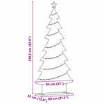 Metall Juletre Med Stativ Svart 210 Cm Stål