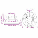 Juletre Stand Svart 40 X 40 X 21 Cm Stål