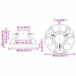 Juletre Stand Antikk Kobber 40 X 40 X 20.5 Cm Stål