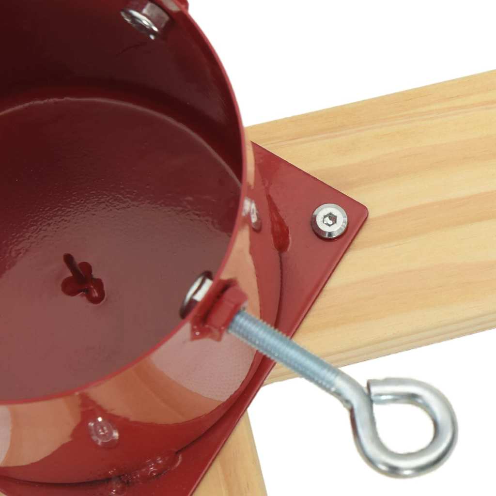 Juletre Stand 1.73 Med Vanntank Rød 50 X 50 X 16 Cm Massiv Furu