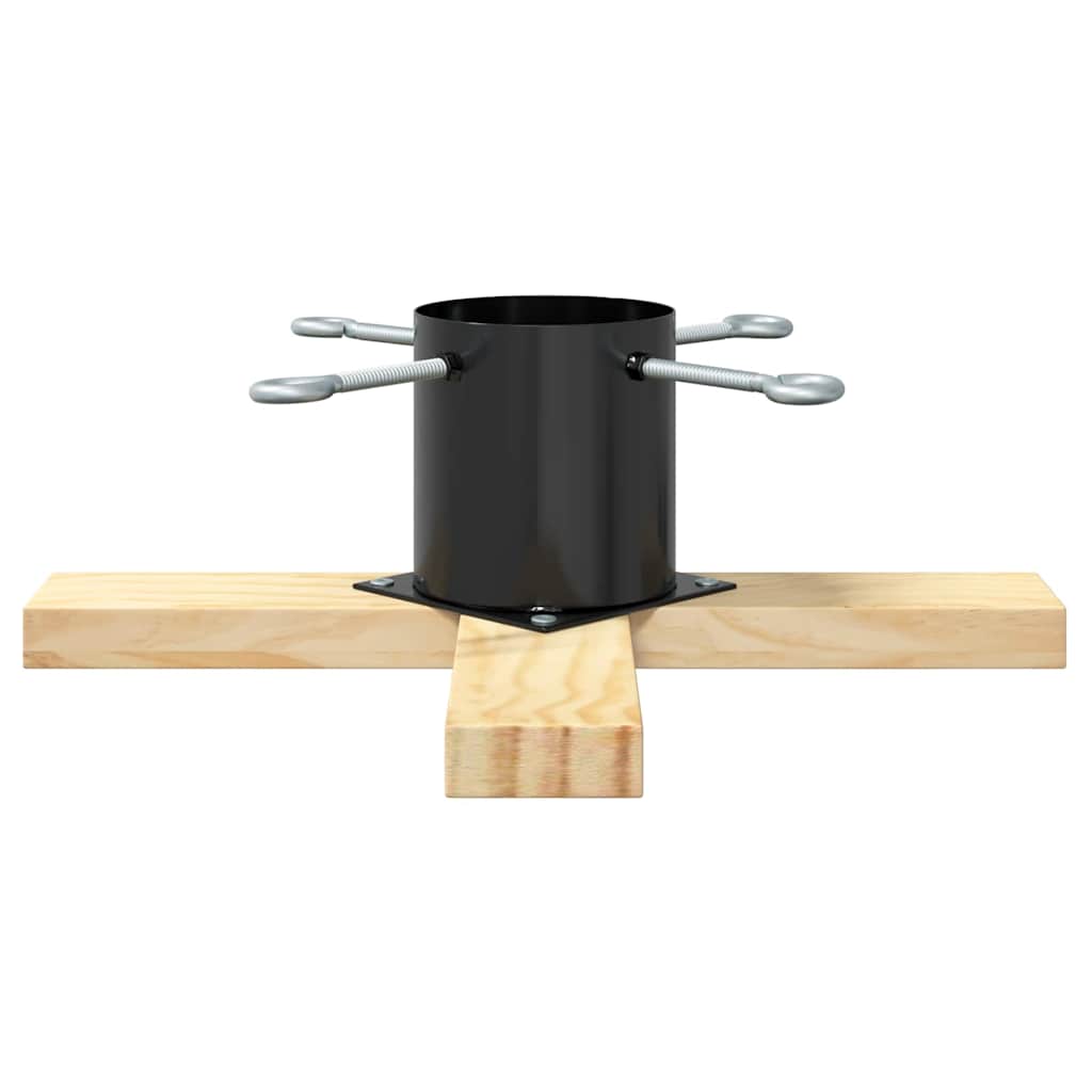 Juletre Stand 1.73 Svart 50 X 50 X 16 Cm Massiv Furu