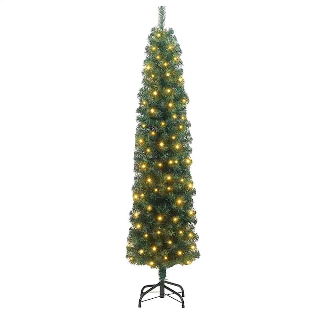 Kunstig Juletre Med 300 Led Grønn 180 Cm Pvc Og Stål Og Plast