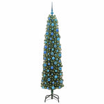 Kunstig Juletre Med 300 Led Grønn 180 Cm Pvc Og Stål Og Plast
