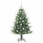 Kunstig Forhåndsbelyst Juletre Med Kule-Sett Grønn 120 Cm