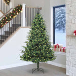 Kunstig Forhåndsbelyst Juletre Med Kule-Sett Grønn 240 Cm