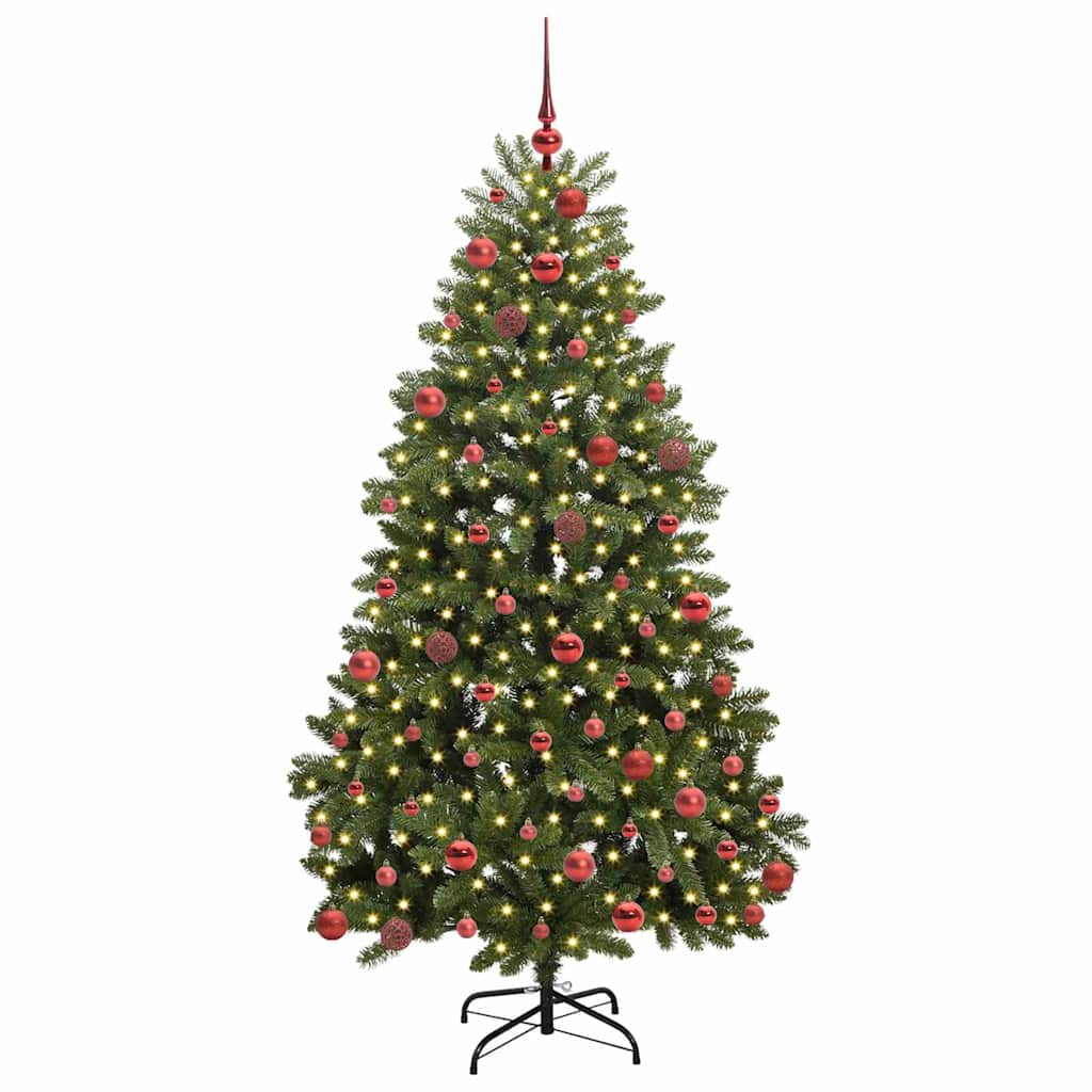 Kunstig Juletre Med 300 Led Grønn 180 Cm Pvc Og Metall
