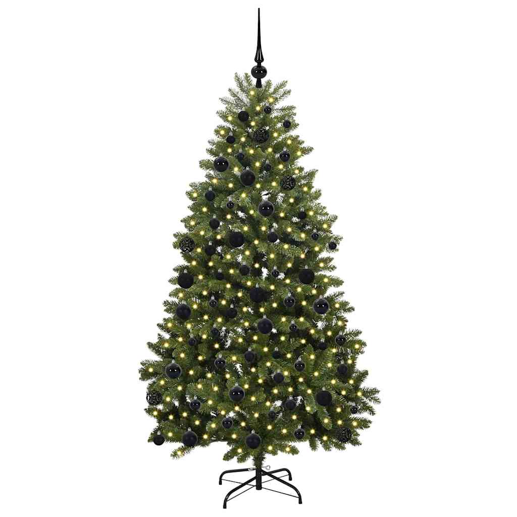 Kunstig Juletre Med 300 Led Grønn 180 Cm Pvc Og Metall