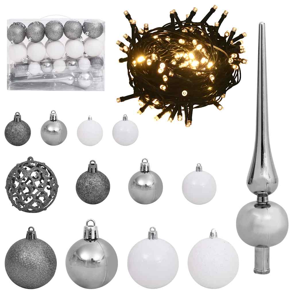 Kunstig Juletre Hvit 53 X 53 X 120 Cm Pvc, Plast, Stål Og Pe