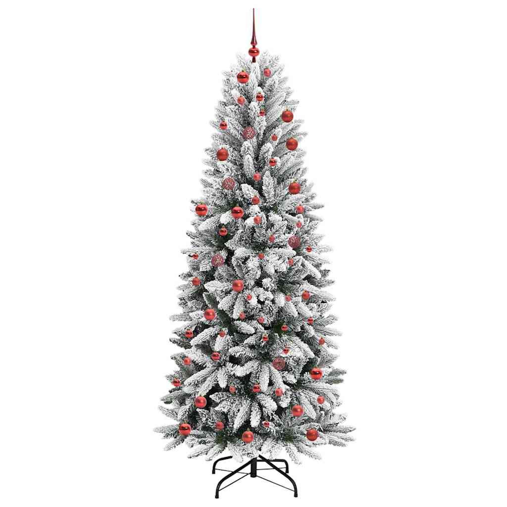 Kunstig Juletre Hvit 78 X 78 X 210 Cm Pvc, Plast, Stål Og Pe