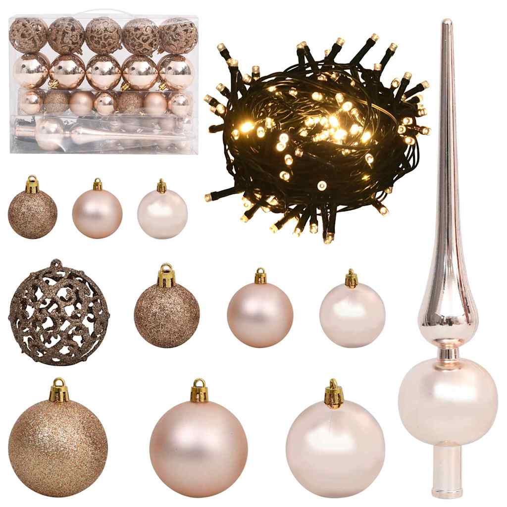 Kunstig Juletre Med 150 Led Hvit 150 Cm Pvc Og Metall Og Plast