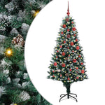 Kunstig Juletre Med 150 Led Grønn 150 Cm Pvc Og Stål Og Plast