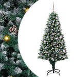 Kunstig Juletre Med 150 Led Grønn 150 Cm Pvc Og Stål Og Plast