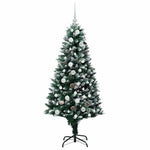 Kunstig Juletre Med 150 Led Grønn 150 Cm Pvc Og Stål Og Plast
