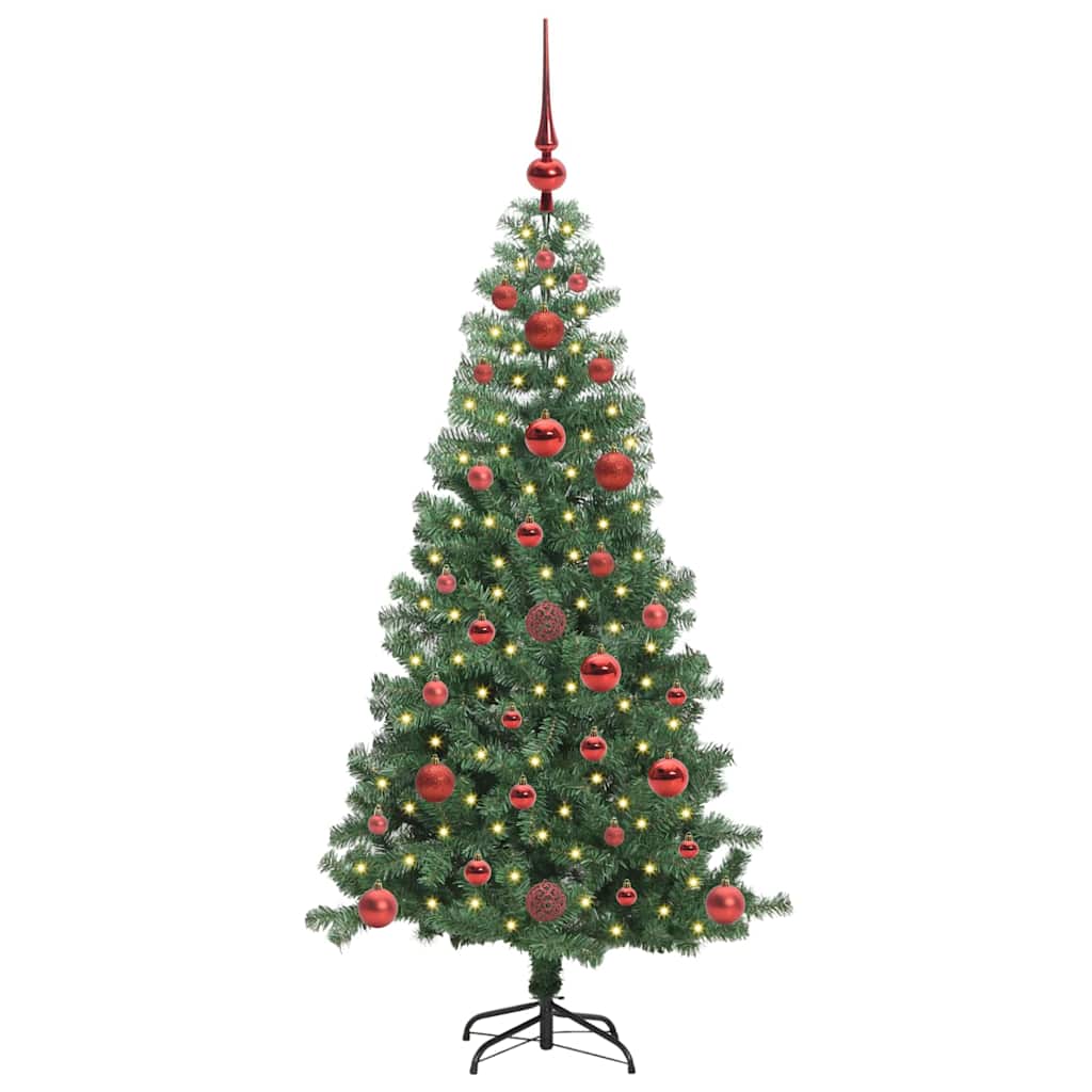 Juletre Med 150 Led Med Stativ Grønn 120 Cm Pvc