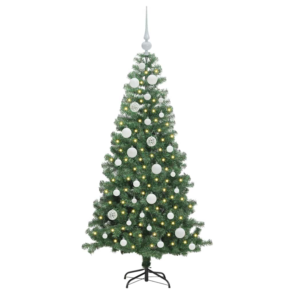 Juletre Med 150 Led Med Stativ Grønn 120 Cm Pvc