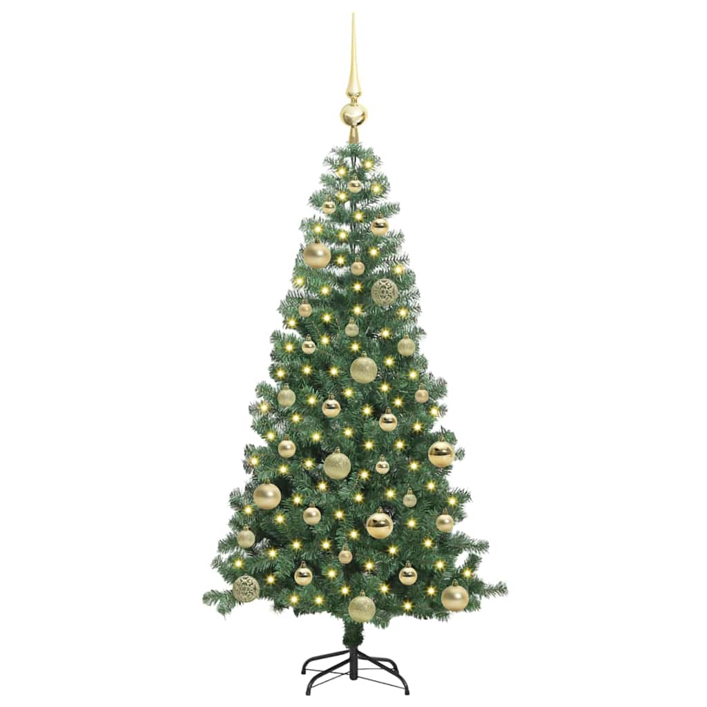Juletre Med 150 Led Med Stativ Grønn 120 Cm Pvc