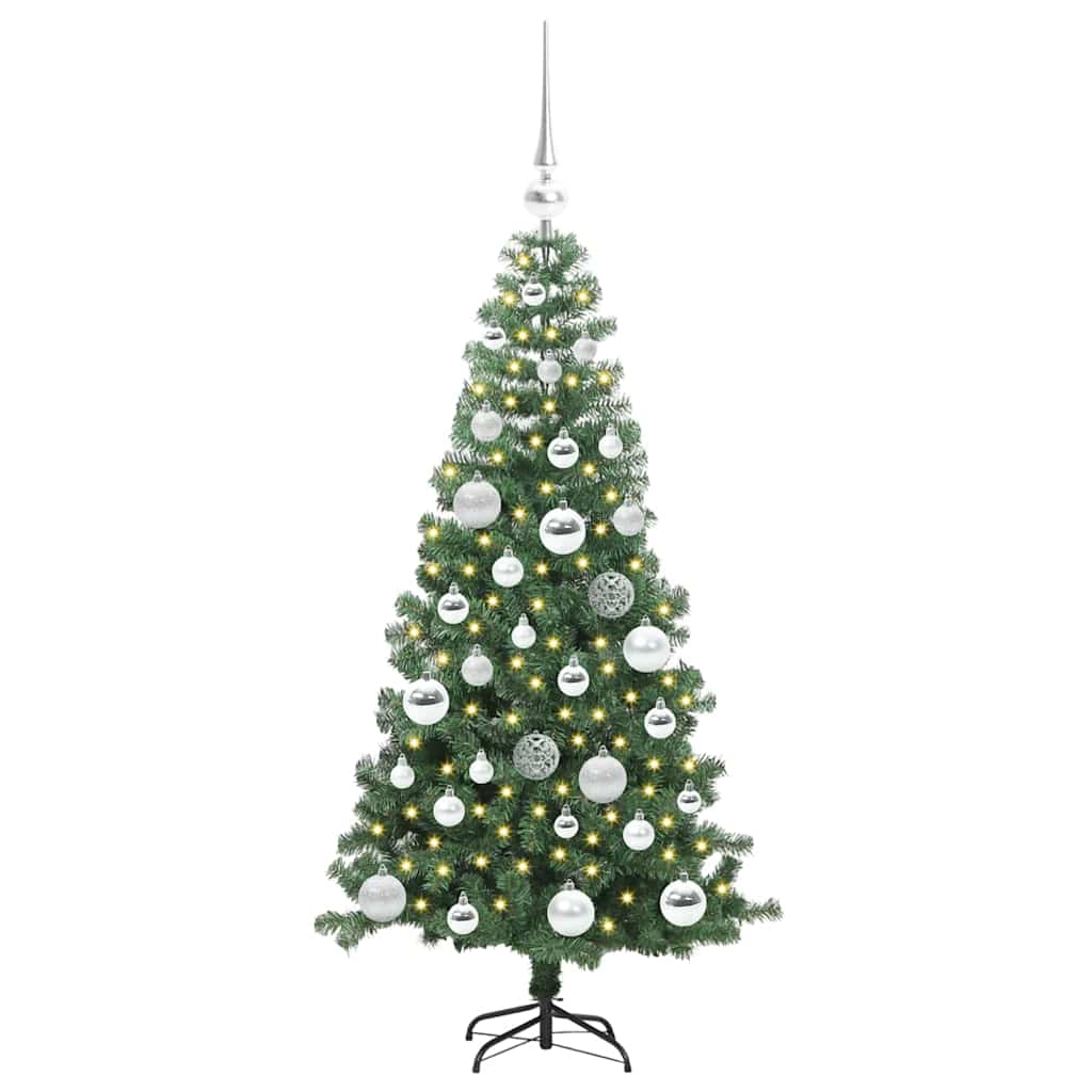 Juletre Med 150 Led Med Stativ Grønn 120 Cm Pvc