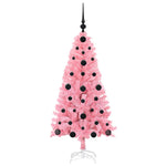 Juletre Med 150 Led Med Stativ Rosa 120 Cm Pvc