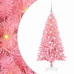 Juletre Med 150 Led Med Stativ Rosa 120 Cm Pvc