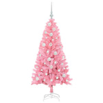 Juletre Med 150 Led Med Stativ Rosa 120 Cm Pvc
