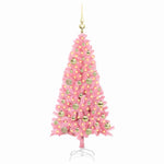 Juletre Med 150 Led Med Stativ Rosa 120 Cm Pvc