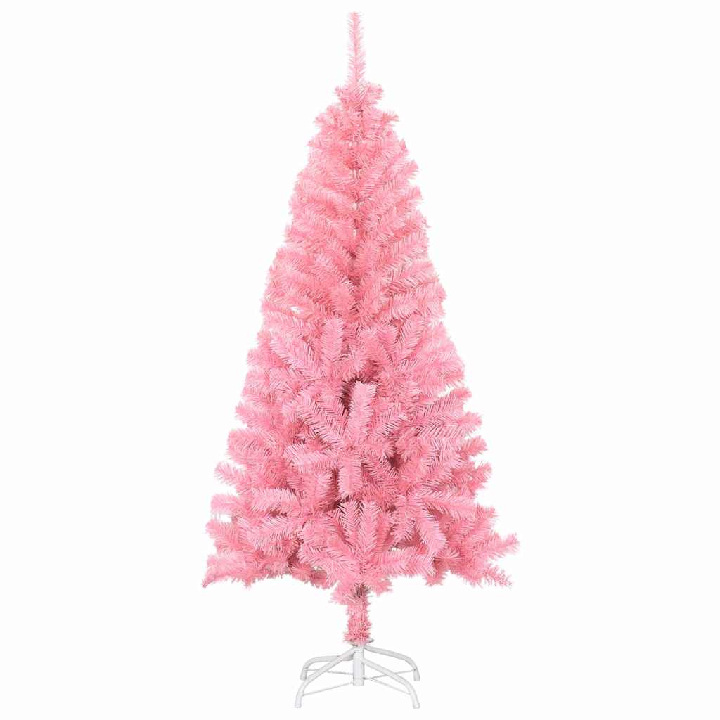 Juletre Med 150 Led Med Stativ Rosa 120 Cm Pvc