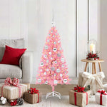 Juletre Med 150 Led Med Stativ Rosa 120 Cm Pvc