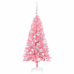 Juletre Med 150 Led Med Stativ Rosa 120 Cm Pvc
