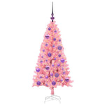 Juletre Med 150 Led Med Stativ Rosa 120 Cm Pvc