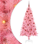 Juletre Med 150 Led Med Stativ Rosa 150 Cm Pvc