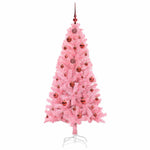 Juletre Med 150 Led Med Stativ Rosa 150 Cm Pvc