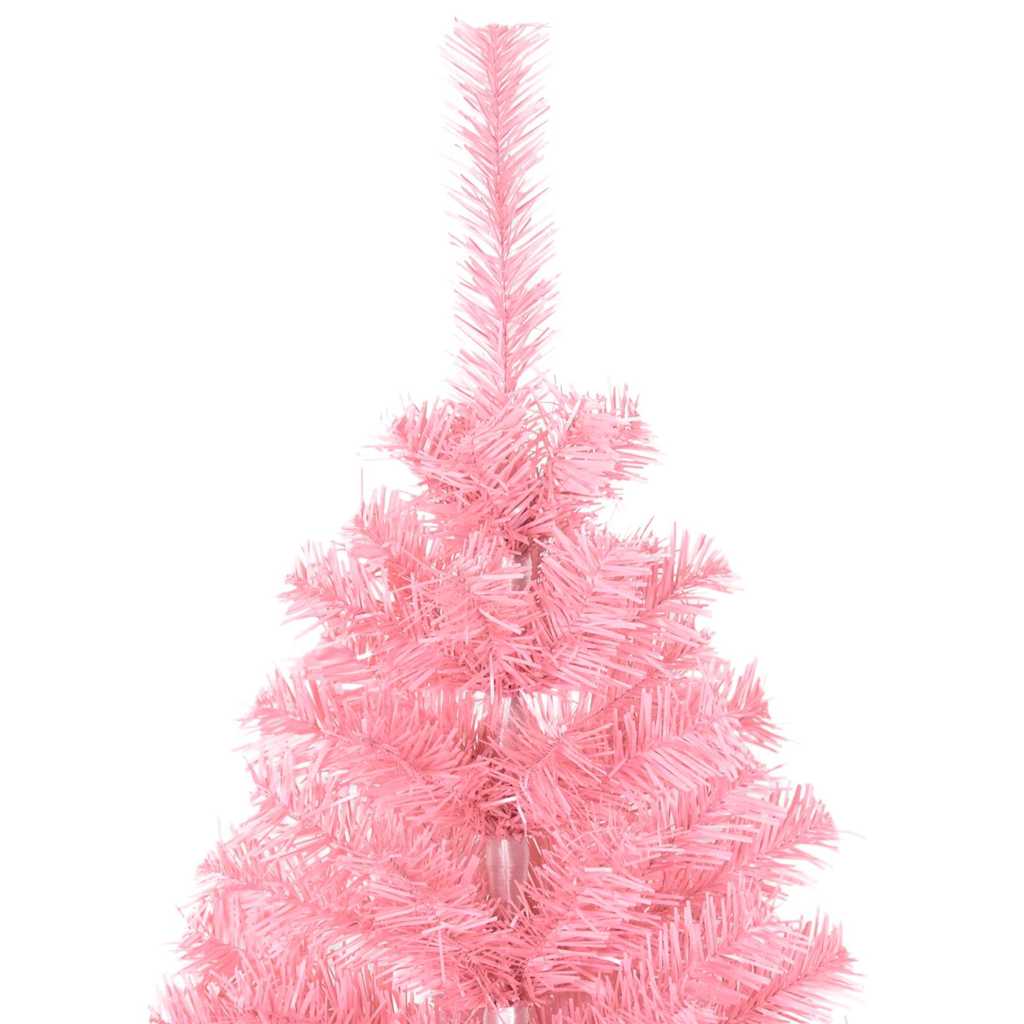 Juletre Med 150 Led Med Stativ Rosa 150 Cm Pvc