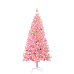Juletre Med 150 Led Med Stativ Rosa 150 Cm Pvc