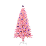 Juletre Med 150 Led Med Stativ Rosa 150 Cm Pvc