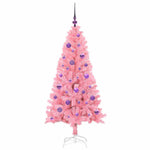 Juletre Med 150 Led Med Stativ Rosa 150 Cm Pvc
