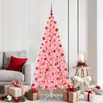 Juletre Med 300 Led Med Stativ Rosa 180 Cm Pvc