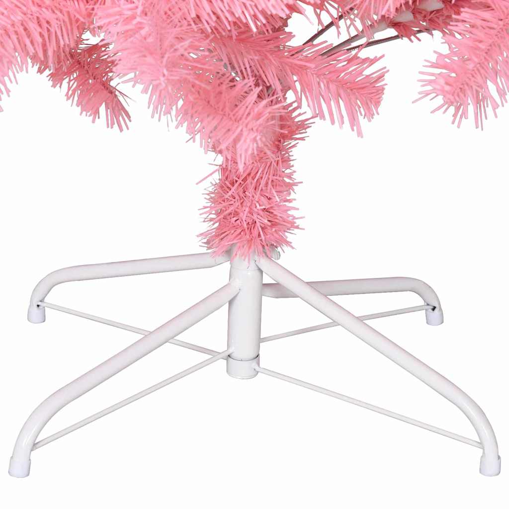 Juletre Med 300 Led Med Stativ Rosa 210 Cm Pvc