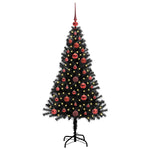 Juletre Med 150 Led Med Stativ Svart 120 Cm Pvc
