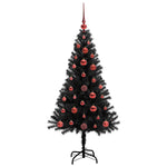 Juletre Med 150 Led Med Stativ Svart 120 Cm Pvc