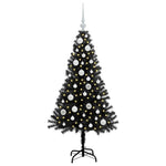 Juletre Med 150 Led Med Stativ Svart 120 Cm Pvc