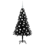 Juletre Med 150 Led Med Stativ Svart 120 Cm Pvc
