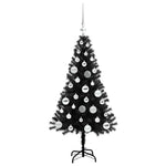 Juletre Med 150 Led Med Stativ Svart 120 Cm Pvc