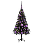 Juletre Med 150 Led Med Stativ Svart 120 Cm Pvc